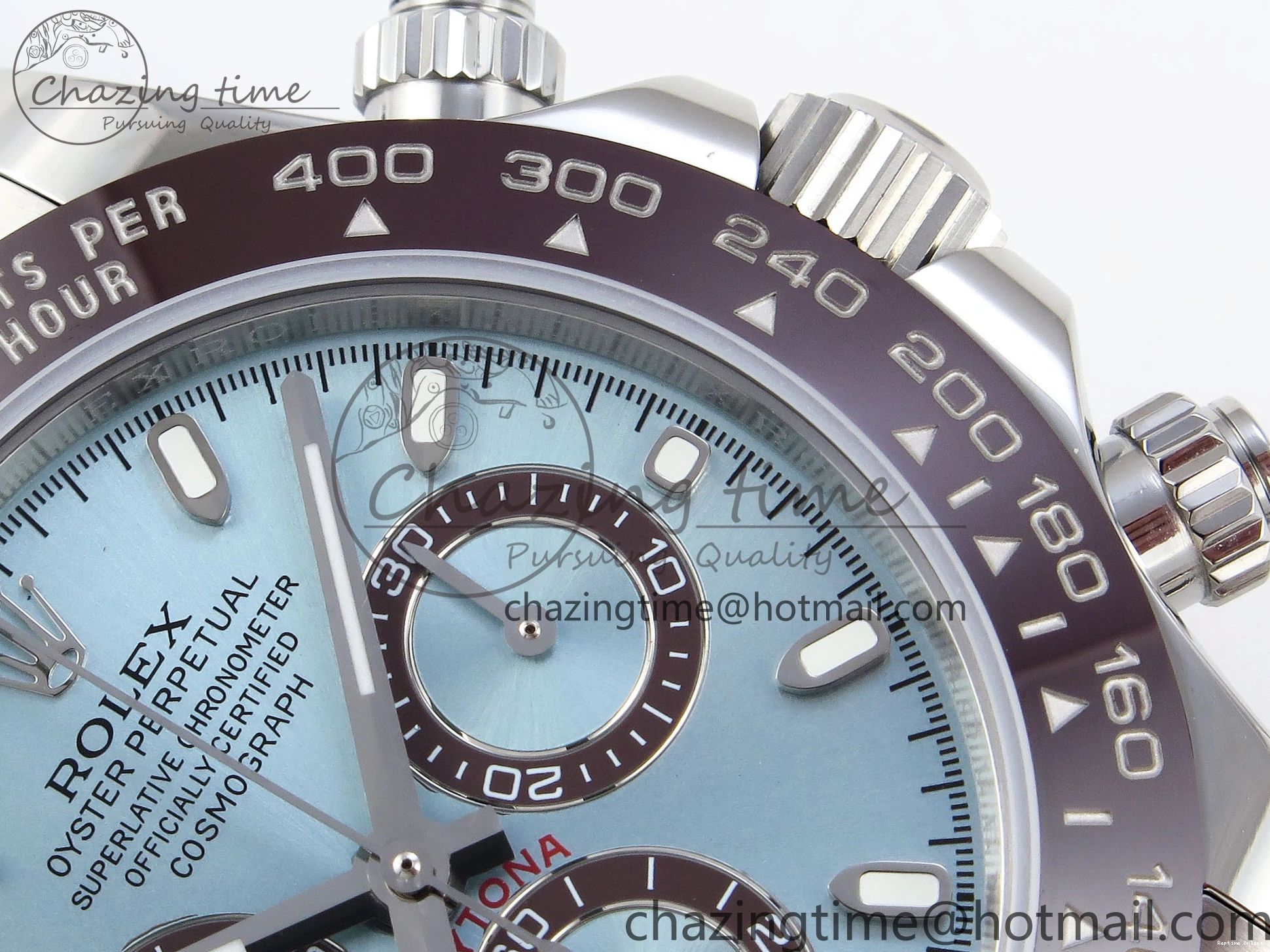 0418 TimelessDesign DAYTONA 116506 SS OMF BEST EDITION ICE BLUE DIAL ON SS BRACELET A7750 (SLIM MOVEMENT) 1811